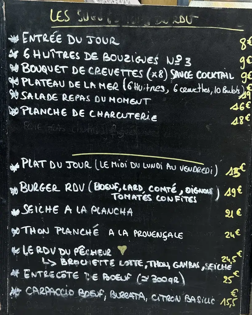 Menu_Restaurant le Rendez-Vous - Mèze_Mèze_image_1