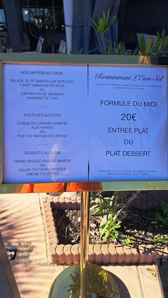 Menu_Restaurant L'eau Sel_Mèze_image_3