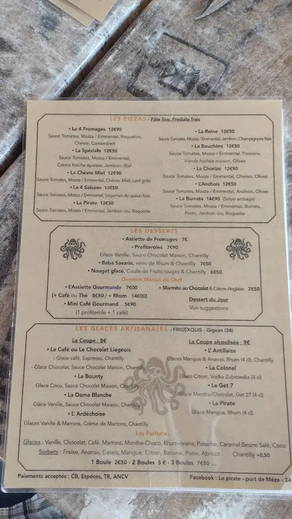 Menu_Restaurant le Pirate_Mèze_image_4