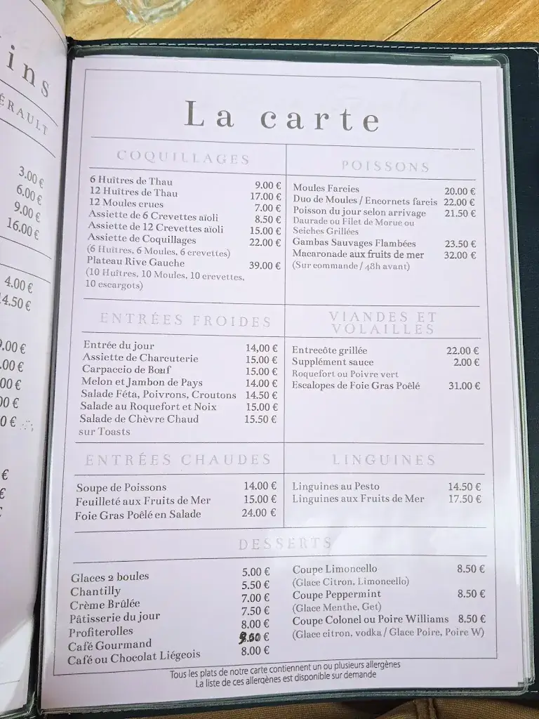 Menu_La Rive Gauche_Mèze_image_2