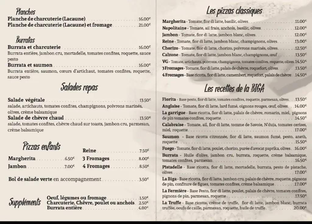 Menu_La Biga Mèze_Mèze_image_1