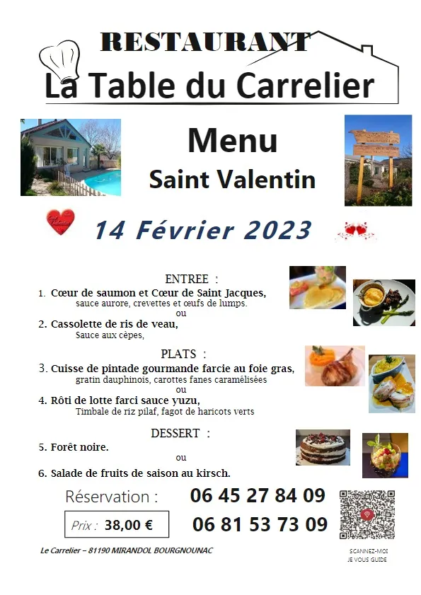 Menu_LA TABLE DU CARRELIER_Mirandol-Bourgnounac_immagine_1