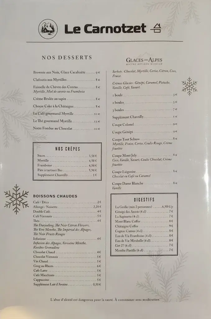 Menu_The Carnotzet_Contamines-Montjoie_image_2