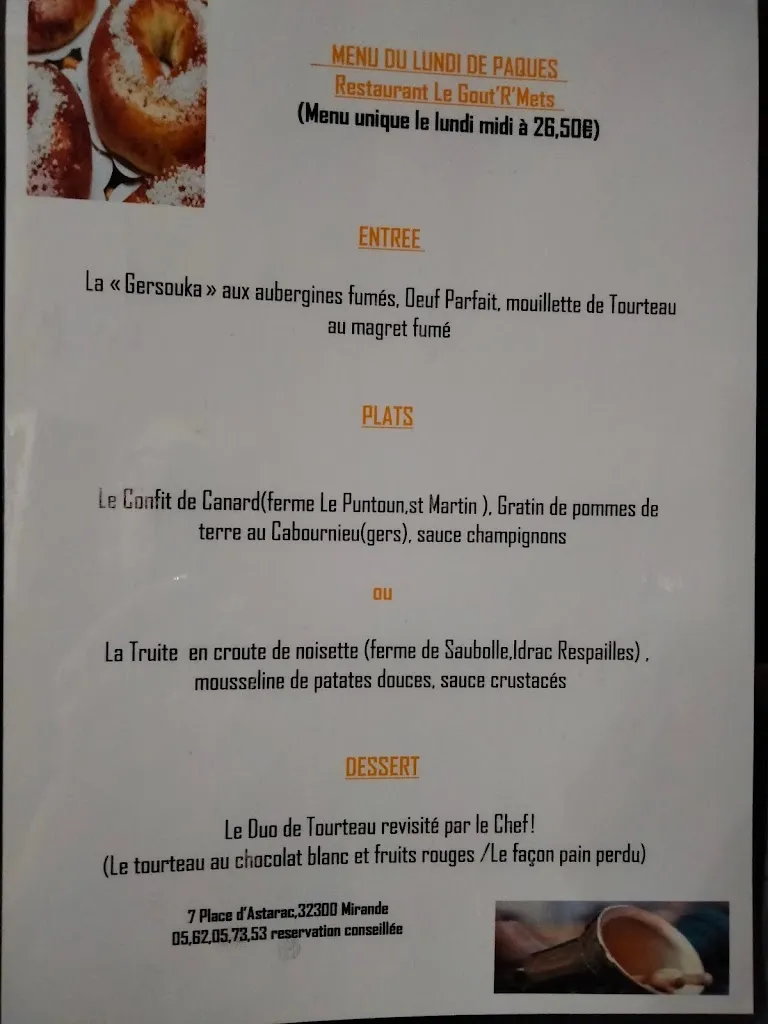 Menu_Le Goût 'R 'Mets_Mirande_image_1