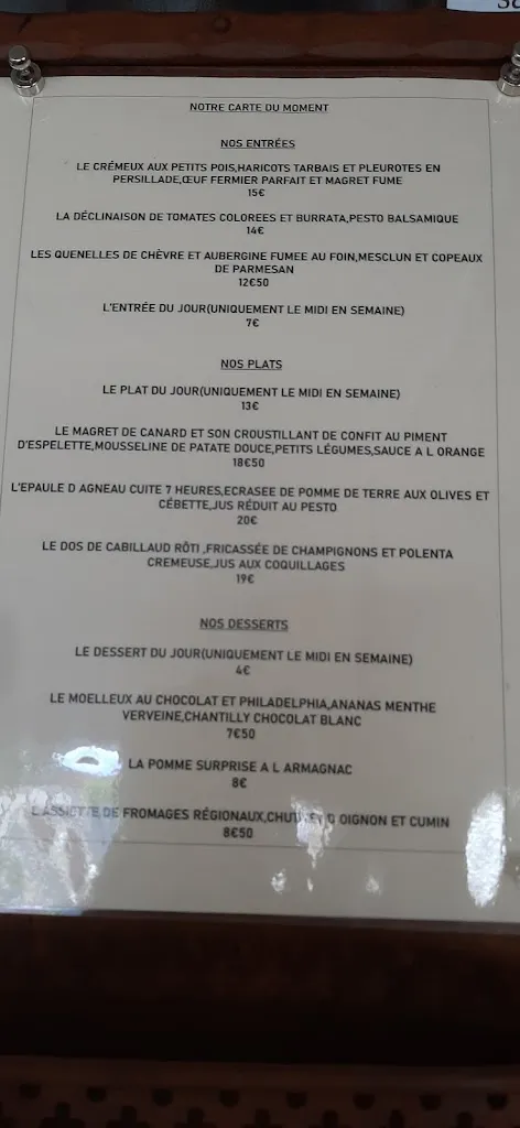 Menu_Le Goût 'R 'Mets_Mirande_image_4