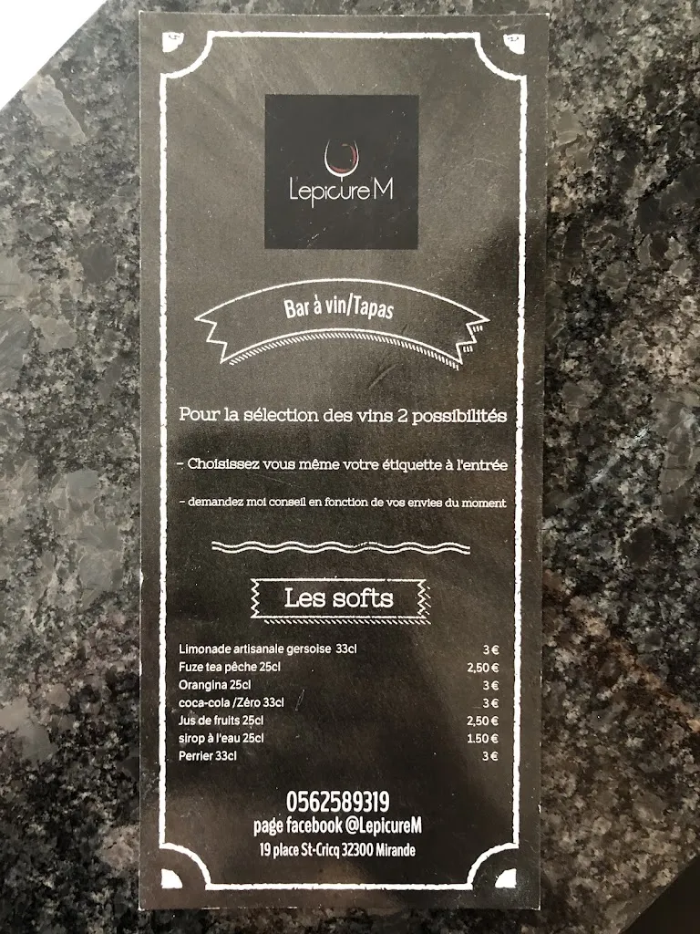 Menu_L’epicure’M_Mirande_image_2