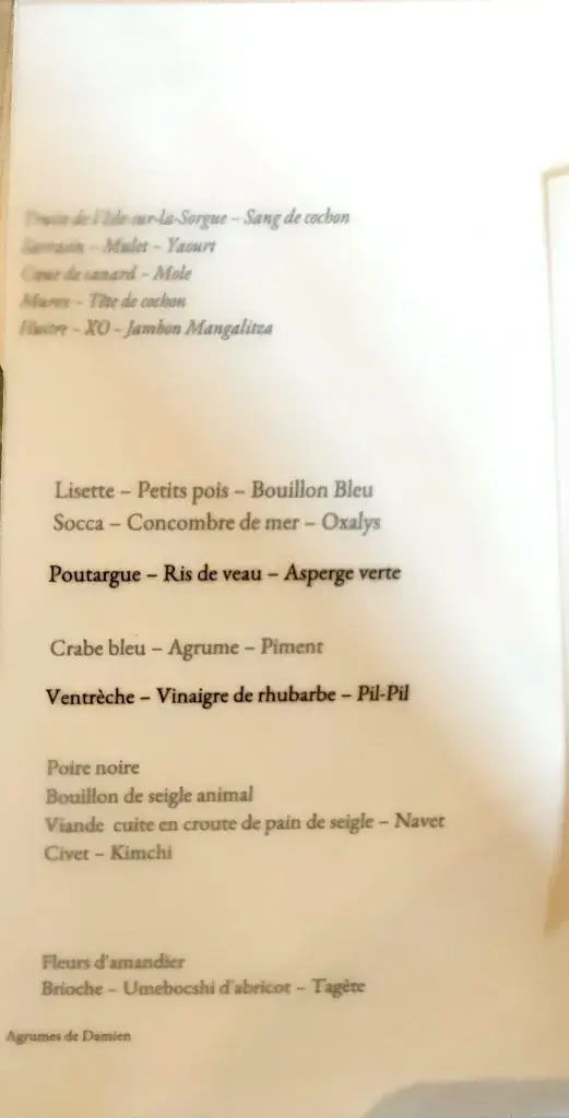 Menu_Le Bistrot de Florent - La Mirande_Avignon_image_1