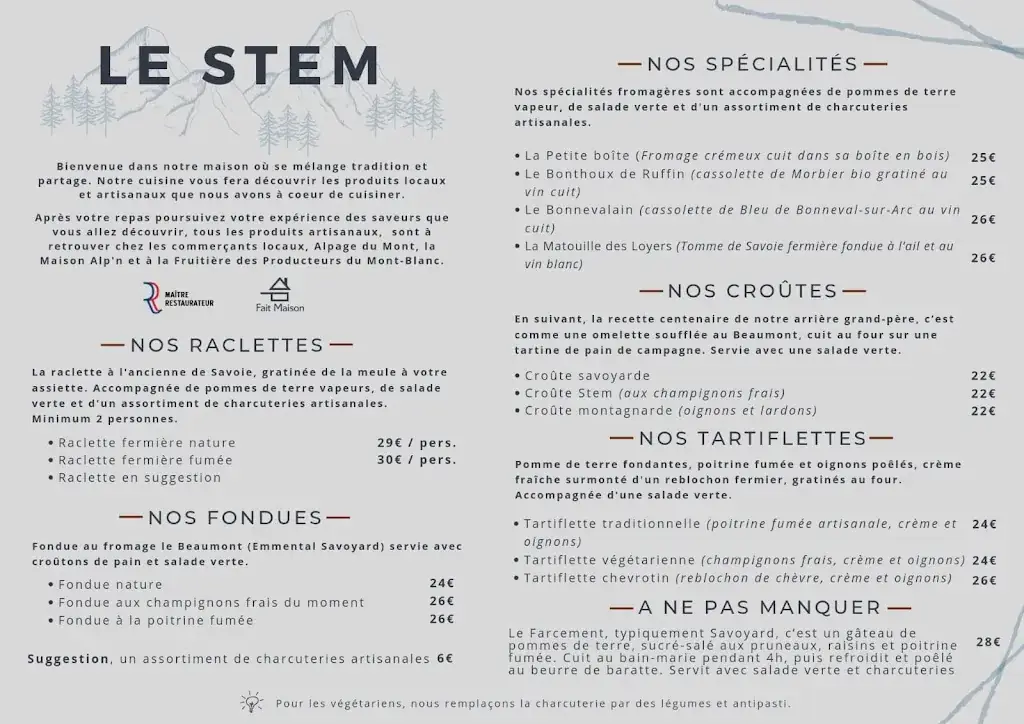 Menu_Le Stem Restaurant Savoyard_Contamines-Montjoie_image_3
