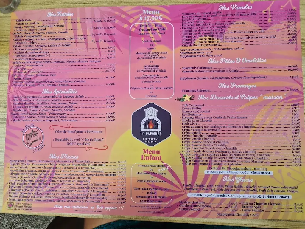 Menu_La Flambée_Mirepoix_image_1