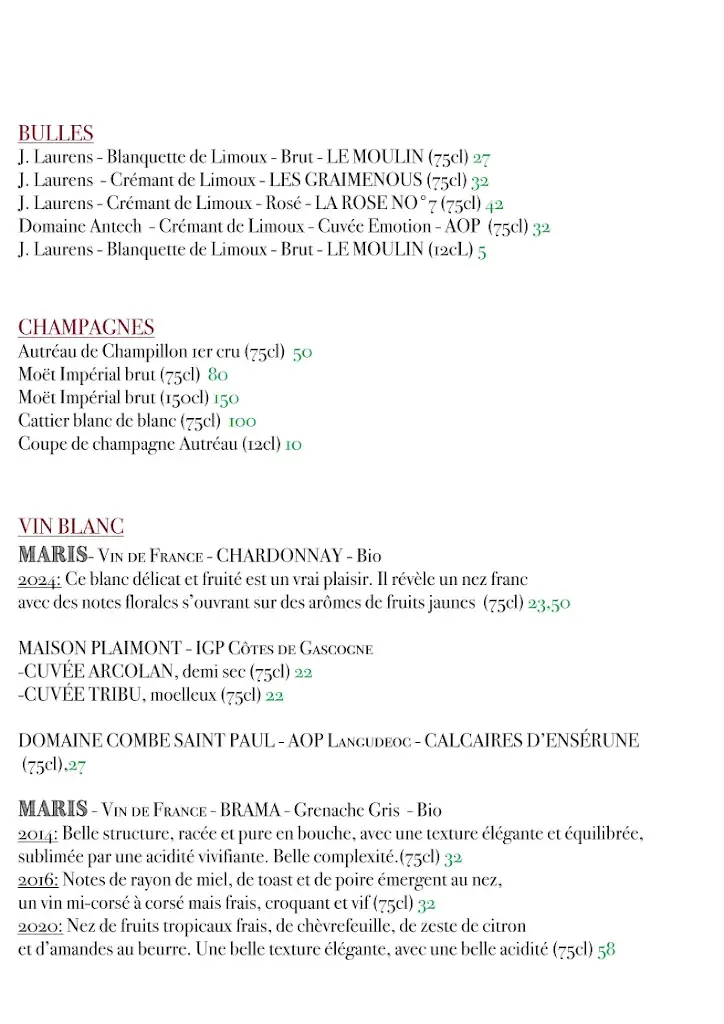 Menu_Le Casti Maris_Mirepoix_image_1
