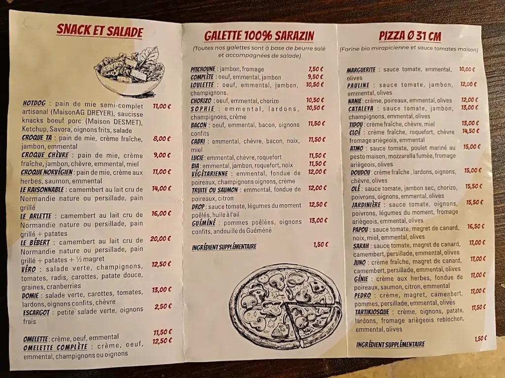 Menu_Le kiosque, Pizzeria, Crepêrie Bretonne_Mirepoix_image_2