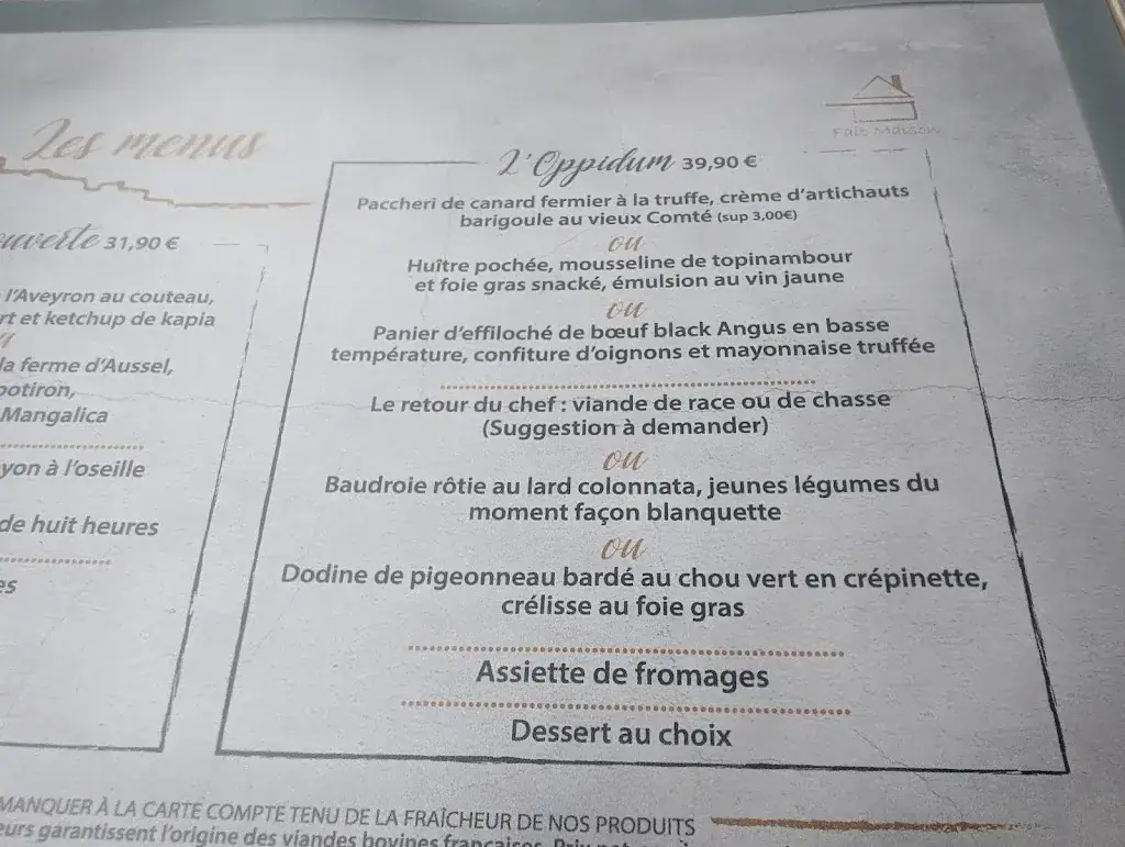 Menu_Restaurant de la Tour Montady_Montady_image_3