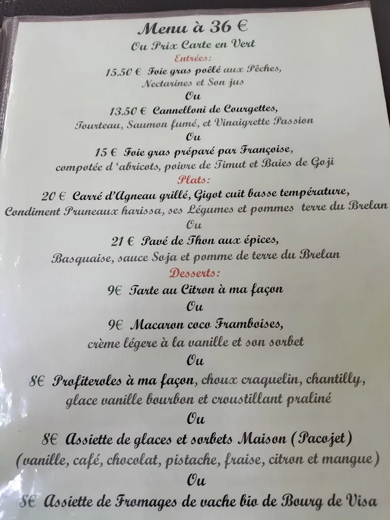 Menu_Auberge Du Brelan_Anthé_immagine_3