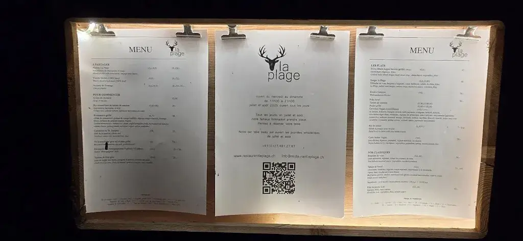 Menu_La Plage_Crans-Montana_image_2