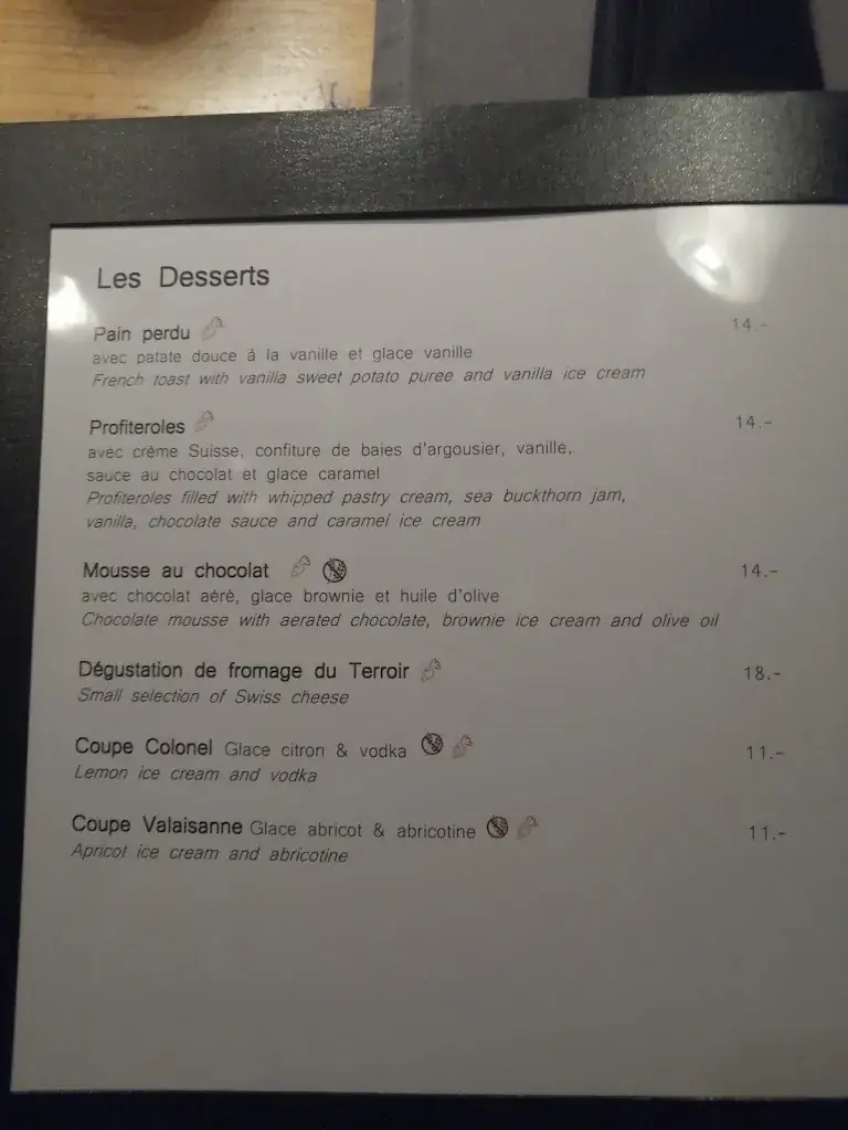 Menu_La Plage_Crans-Montana_image_4