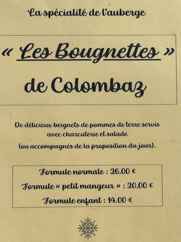 Menu_Auberge de Colombaz_Contamines-Montjoie_immagine_1