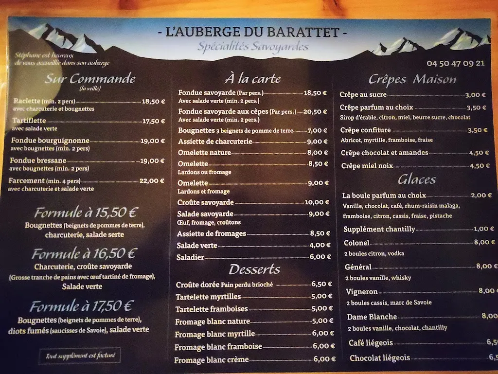 Menu_Auberge du Barattet_Contamines-Montjoie_immagine_2