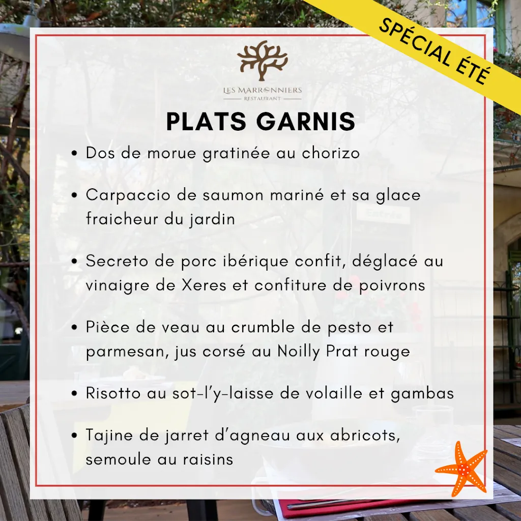 Menu_Les Marronniers_Pézenas_image_1