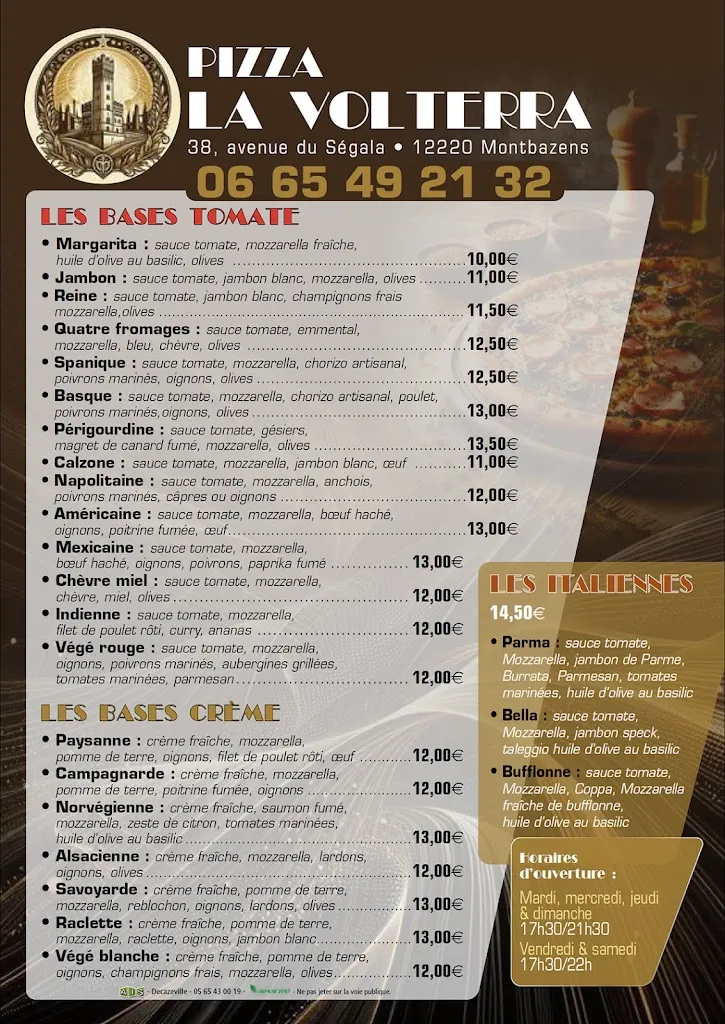 Menu_Pizza La Volterra Montbazens_Montbazens_image_1