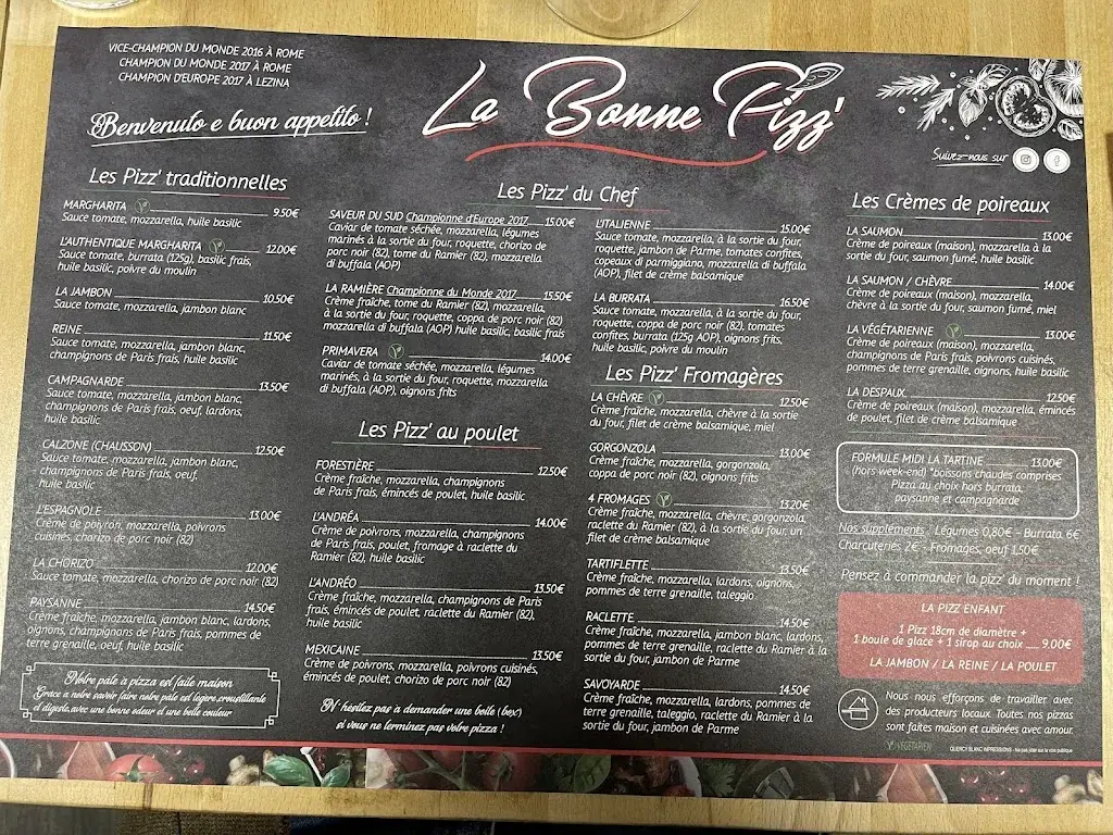 Menu_La Bonne Pizz Des Coulandrières_Montbeton_image_2