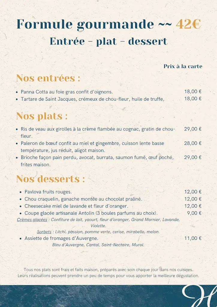 Menu_Restaurant l hortus_Montpeyroux_immagine_1