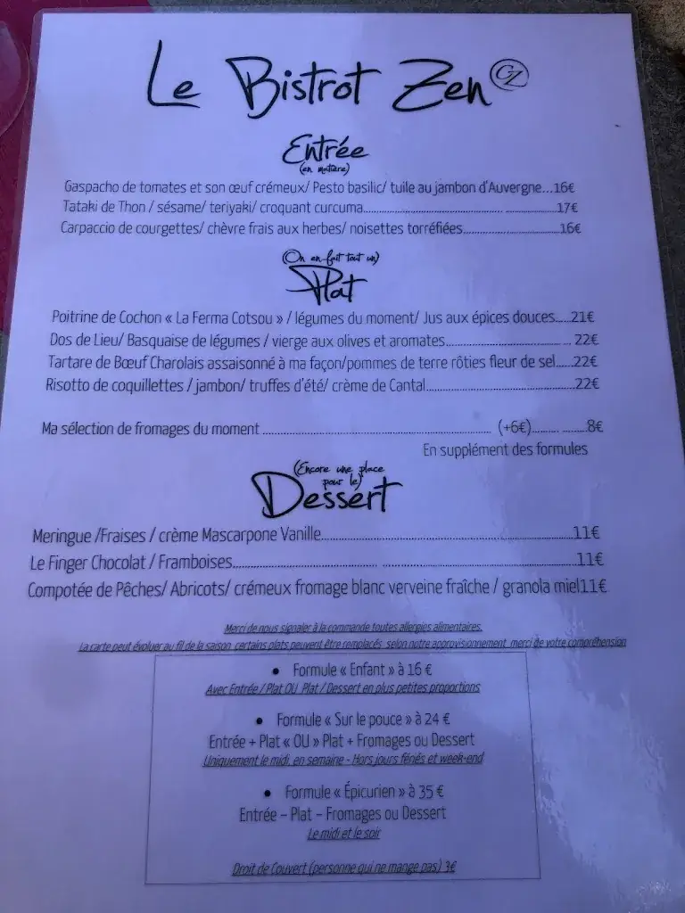Menu_Le Bistrot Zen_Montpeyroux_image_1