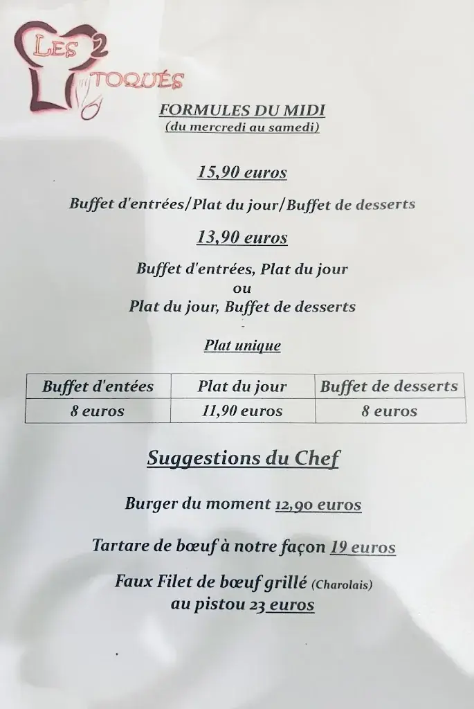 Menu_Restaurant Les 2 Toqués_Muret_immagine_3