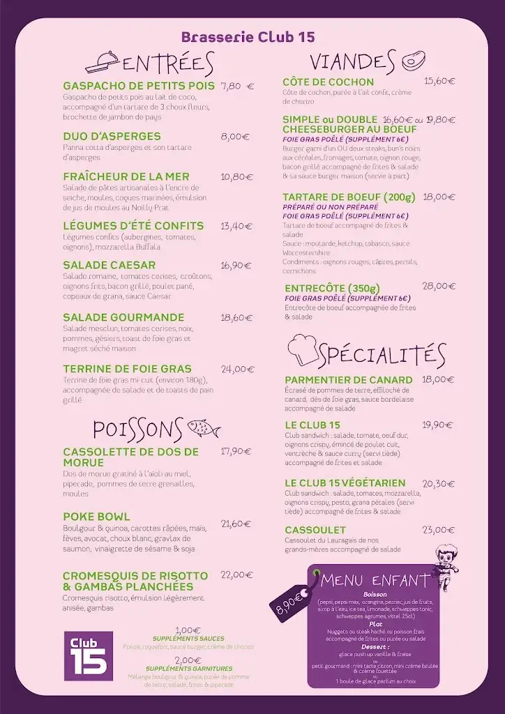 Menu_Brasserie Club 15_Nailloux_image_1