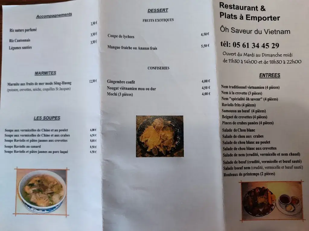 Menu_Ôh Saveurs du Vietnam_Nailloux_immagine_3