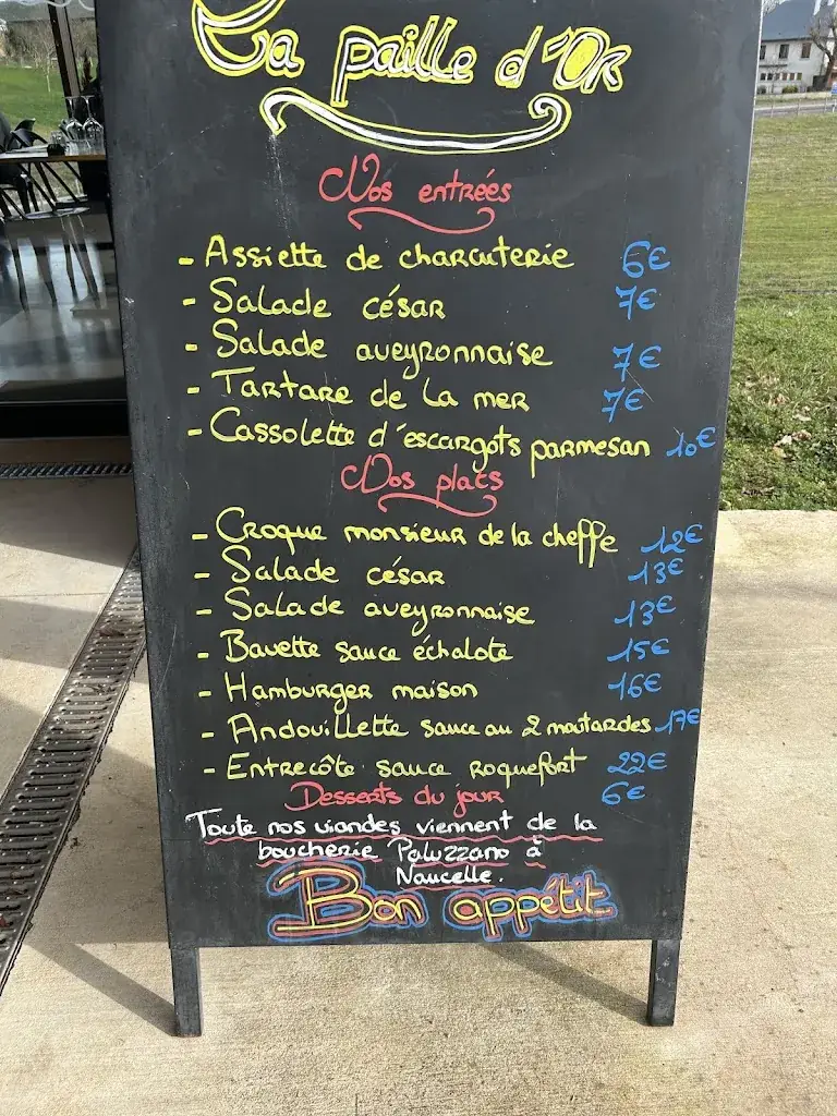 Menu_La Paille d'Or_Naucelle_image_2