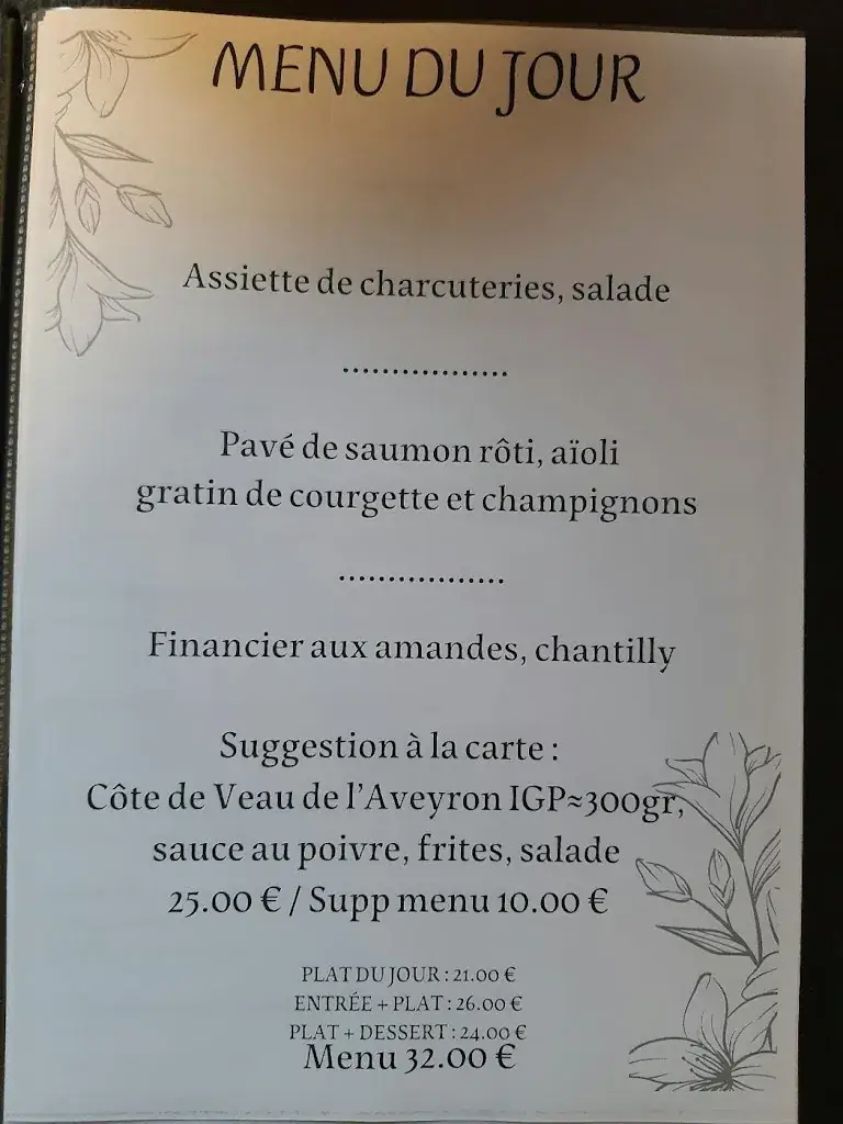 Menu_Restaurant O'33_Nissan-lez-Enserune_image_1