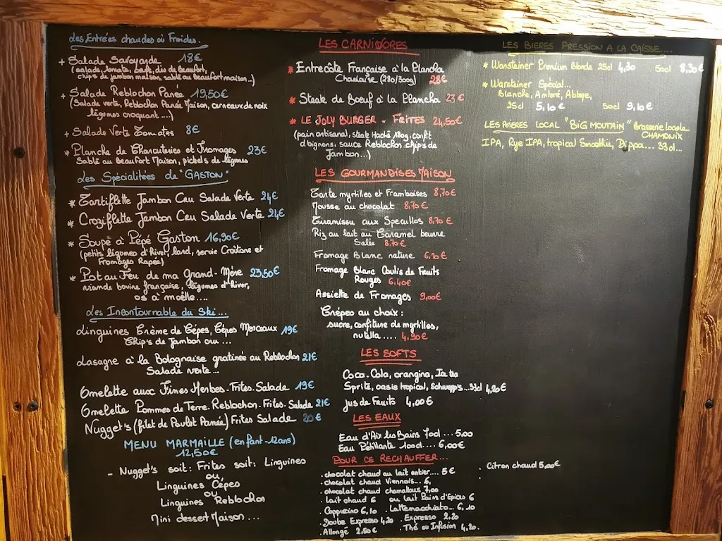 Menu_Chez Gaston Col du Joly Hauteluce_Hauteluce_image_4