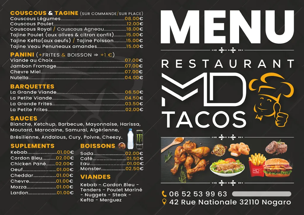 Menu_KEBAB MDTACOS 'Le medina'_Nogaro_image_2