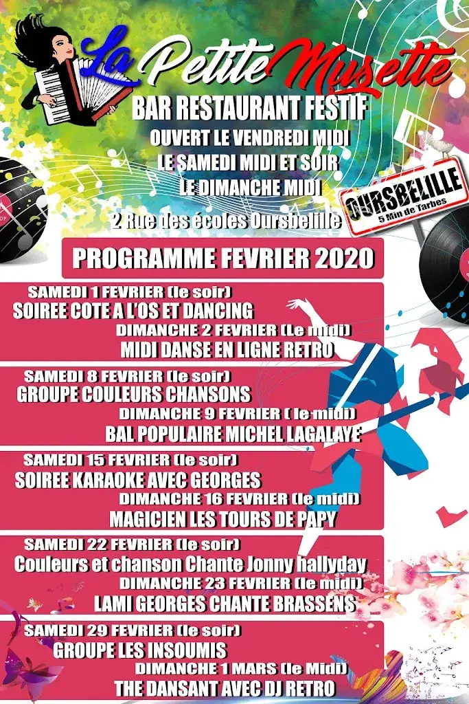 Menu_Restaurant Dansant La petite Musette _Ibos_image_4