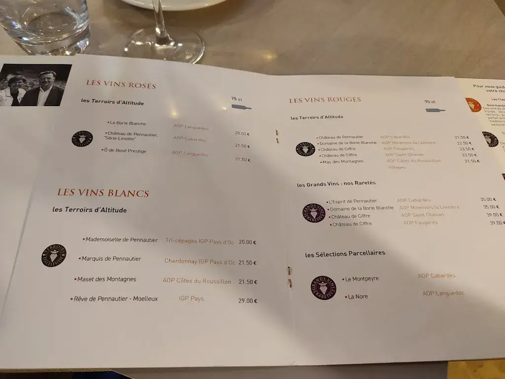 Menu_La Table du Château_Pennautier_immagine_3