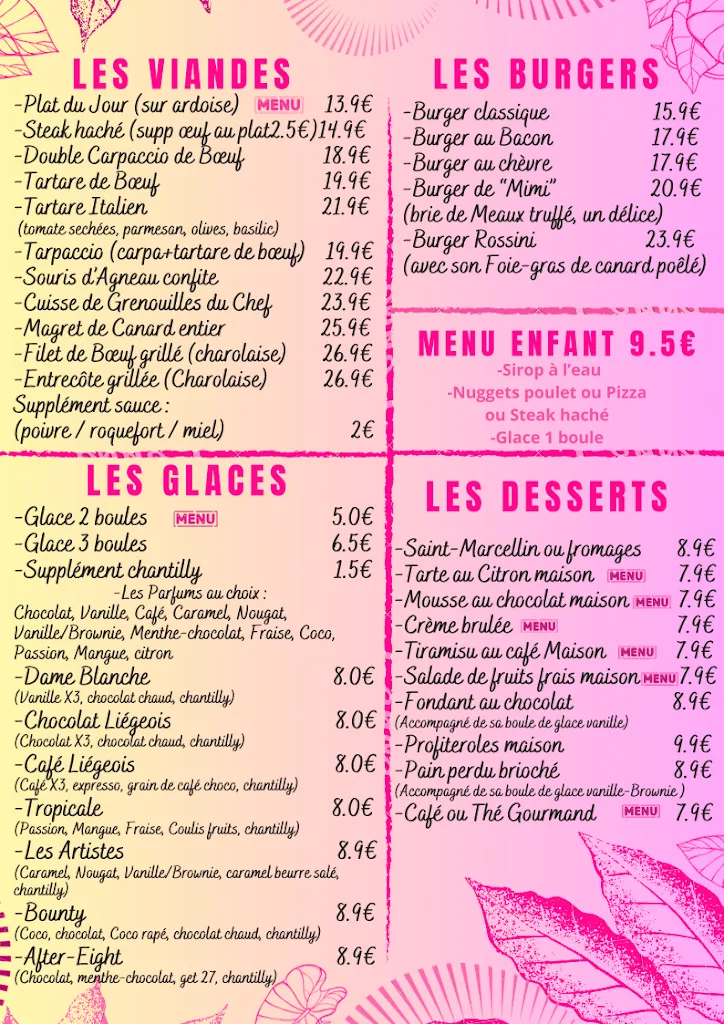Menu_Brasserie Du Parc by les Artistes_Pérols_image_2