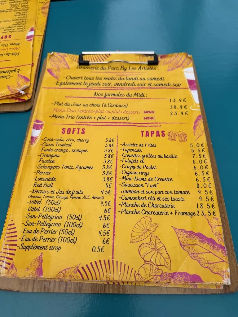 Menu_Brasserie Du Parc by les Artistes_Pérols_image_4