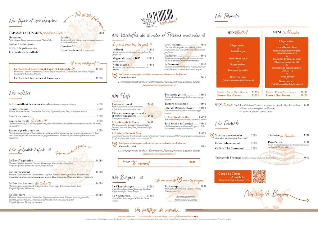 Menu_La Plancha - Restaurant Carnon_Mauguio_image_1