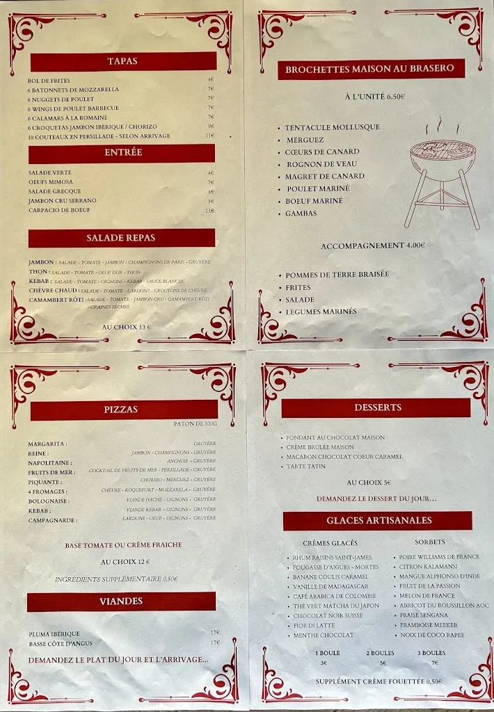Menu_Brasserie des Arènes_Pérols_image_1