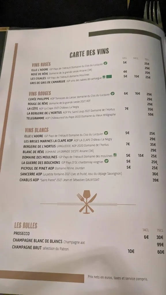 Menu_Ô Bon Vivre_Palavas-les-Flots_image_4