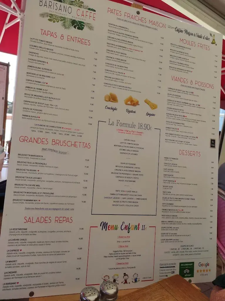 Menu_Restaurant Le Barisano_Palavas-les-Flots_image_3