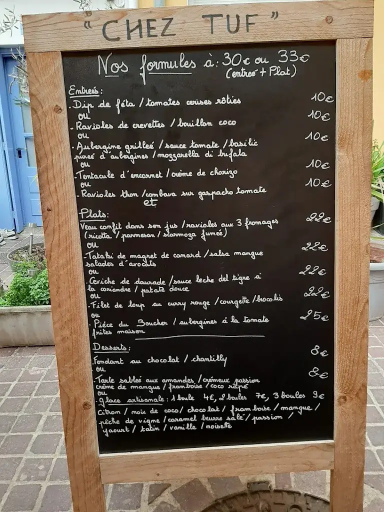 Menu_Chez Tuf - Restaurant Palavas-les-Flots_Palavas-les-Flots_image_1