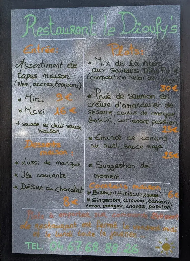 Menu_Le Dioufy'S_Palavas-les-Flots_image_1