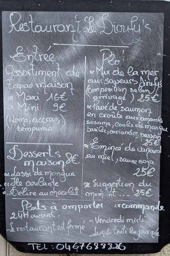 Menu_Le Dioufy'S_Palavas-les-Flots_image_4