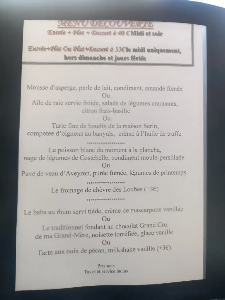 Menu_Restaurant Le Saint Georges_Palavas-les-Flots_image_4