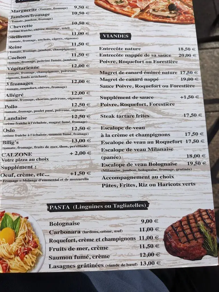Menu_Le Bilig's_Palavas-les-Flots_image_3