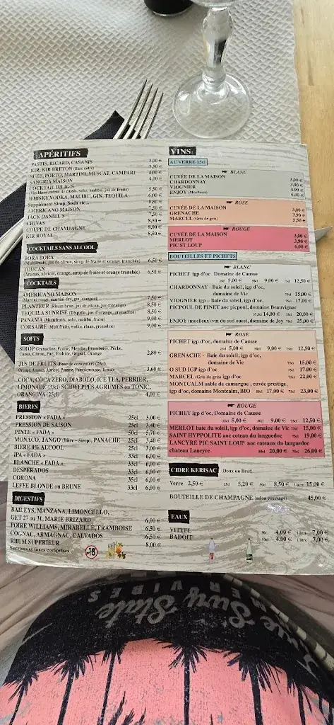 Menu_Le Bilig's_Palavas-les-Flots_image_4