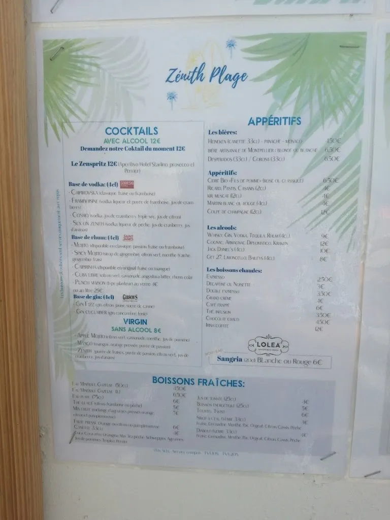 Menu_Zénith Plage_Palavas-les-Flots_image_4