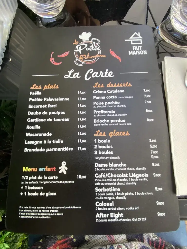 Menu_Poêlėe Palavasienne_Palavas-les-Flots_image_2