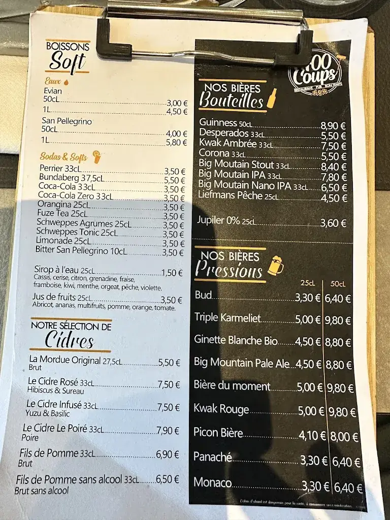 Menu_400 Coups Pub & Restaurant_Marignier_image_1